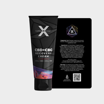 CBD+CBG Canna Hemp X™ Recovery Cream 1500mg - Canna Hemp Co